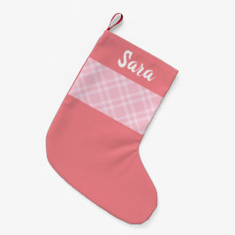 Rustic Rosa Play Personlig Liten Julstrumpa