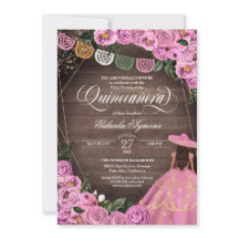 Rustic Rosa ros Charro Quince Dress Quinceañera