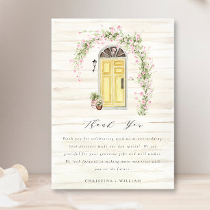 Rustic Rosa ros Cottage Garden Wedding Beige Tack Kort