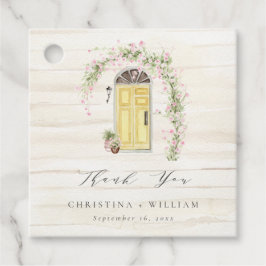 Rustic Rosa ros Cottage Garden Wedding Gåvor Etiketter