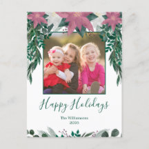 Rustic Rosa White Poinsettia Foliage Photo Helgdag