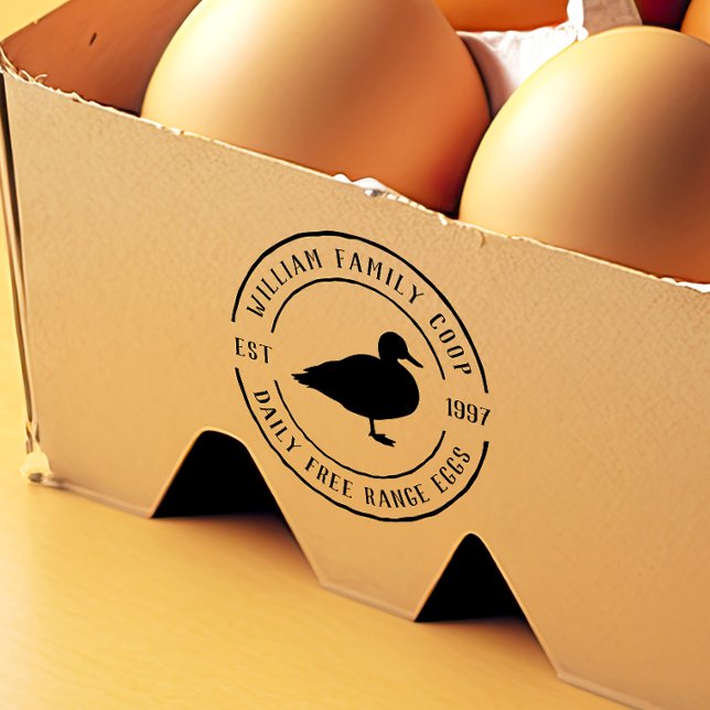 Rustic Round Farm Details & Anka Egg Carton Stämpel (Rubber Stamp Mock-up)