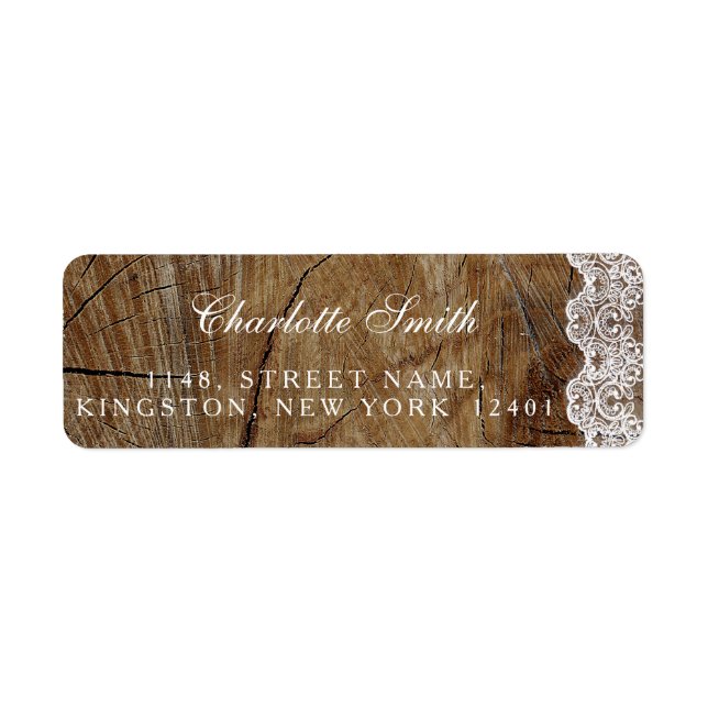 Rustic Royal Personlig Snöre Adressetiketter Returadress Etikett (Framsidan)