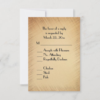 Rustic RSVP with Menu Choice OSA Kort