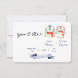 Rustic Rumänska Bröllop Traditional Folk Costumes Spara Datumet