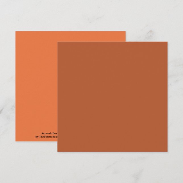 Rustic Rust Brown Solid Färg Kort (Fram/baksida)