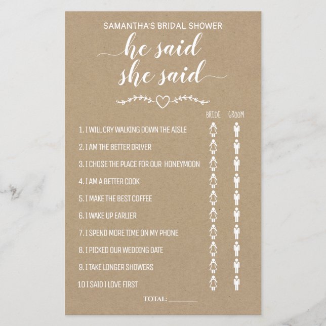 Rustic sa att hon sa att dusch tvåspråkigt spel (Framsida)