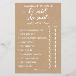 Rustic sa att hon sa att dusch tvåspråkigt spel