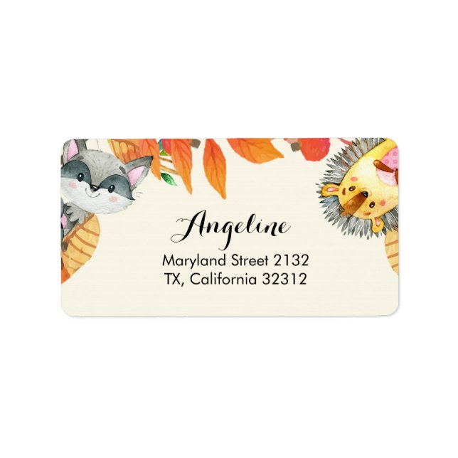 Rustic Safari Animal Address Label Adressetikett (Framsidan)