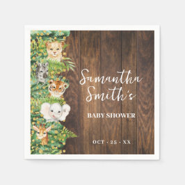 Rustic Safari Baby Shower Party Decor Pappersservett