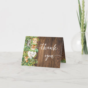 Rustic Safari Baby Shower Tack-mappat kort