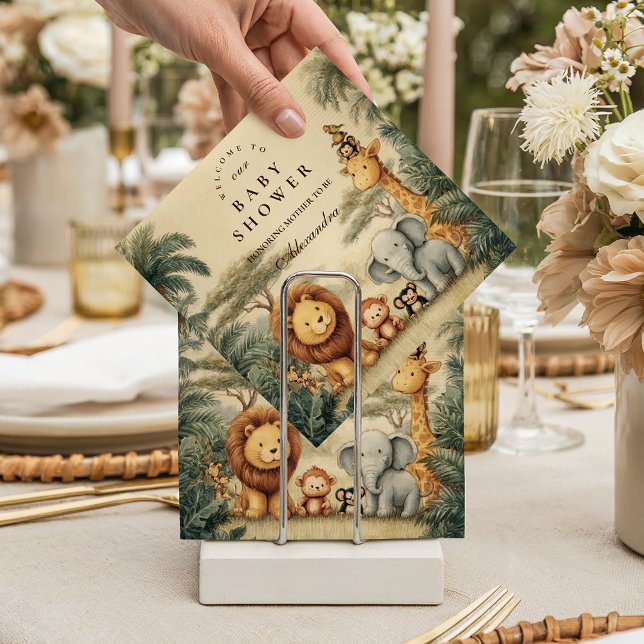 Rustic Safari Friends Baby Shower Pappersservett (Skapare uppladdad)