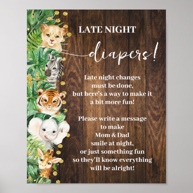 Rustic Safari Senaste nattlektyr - spel Poster (Framsidan)