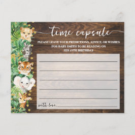 Rustic Safari Time Capsule Baby Shower Adapter Flygblad