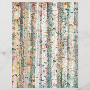 Rustic Sage and Cream Birch Forest Scrapbook Pappe