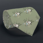 Rustic Sage blommigt bröllop Neck Tie Slips<br><div class="desc">Bredden är den del av den stora samlingen som har en dominerande ställning i färg. Det kan vara perfekt för dina speciella tillfällen.</div>