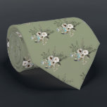 Rustic Sage blommigt bröllop Neck Tie Slips<br><div class="desc">Bredden är den del av den stora samlingen som har en dominerande ställning i färg. Det kan vara perfekt för dina speciella tillfällen.</div>