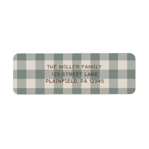 Rustic Sage Buffalo Play Returadress Etikett