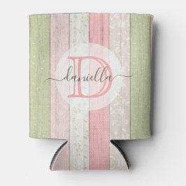 Rustic Sage Grönt & Rosa Blommigt Wood Personlig