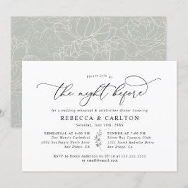 Rustic Sage natten före remissmiddagen Inbjudningar