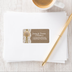Rustic Sand Dollar Beach Wedding Collection Adressetikett