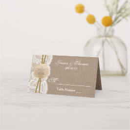 Rustic Sand Dollar Beach Wedding Collection Placeringskort