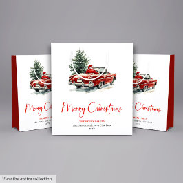 Rustic Santa Claus Vintage Festive Merry Gift Bag