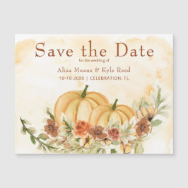 Rustic Save Date Pumpkin Bröllop Magnet