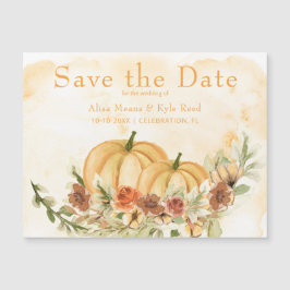 Rustic Save Date Pumpkin Bröllop Magnet