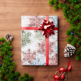 Rustic Scandinavian Snowflake Presentpapper