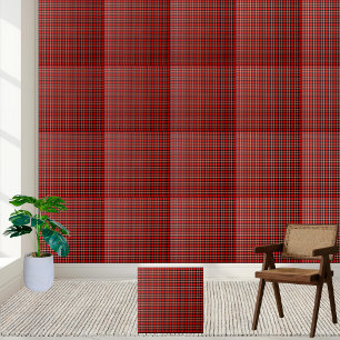 Rustic Scottish Red Tartan Play Mönster Kakelplatta