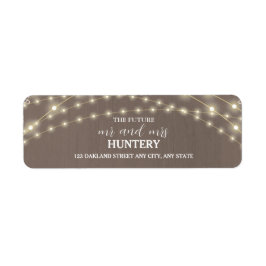 Rustic Script Future, mrs Bröllop Returadress Etikett