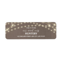 Rustic Script Future, mrs Bröllop Returadress