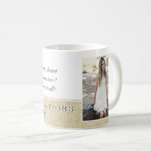 Rustic Script Grattis Examen Foto Kaffemugg