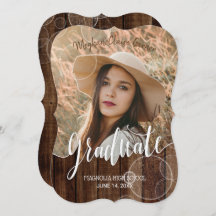 Rustic Script Guld Bokeh Photo Studenten
