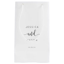 Rustic Script Hotel Bröllop Gift Bag