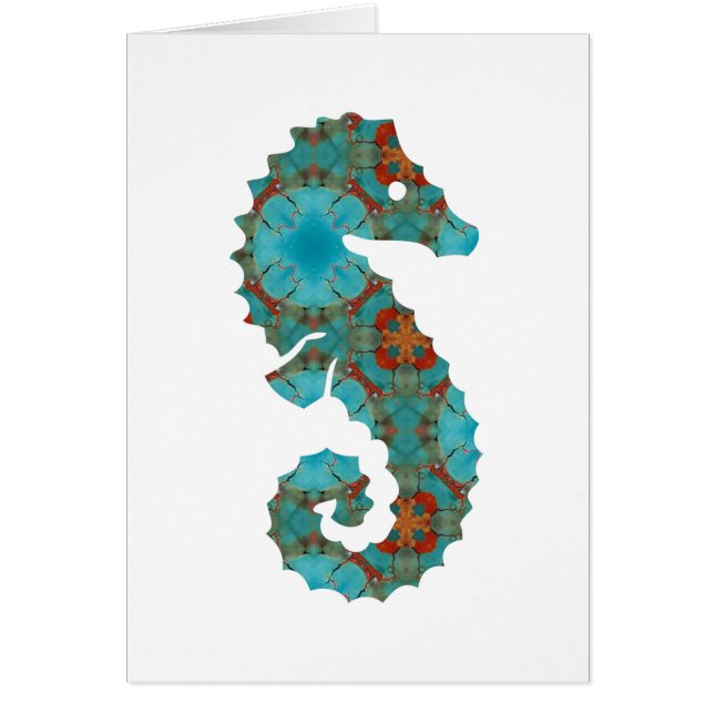 Rustic Seahorse Hälsningskort (Framsidan)