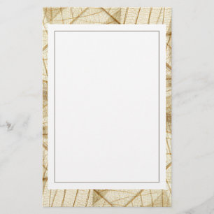 Rustic Sheer Cream Snöre Lövs Brevpapper