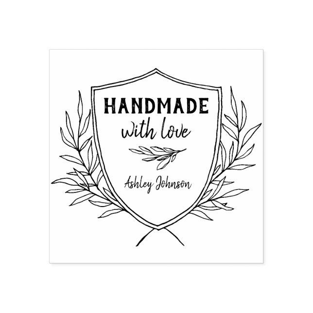 Rustic Shield-Personlig som hanteras av Stämpel (Tryck)