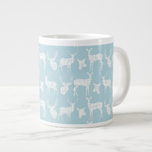 Rustic Silhouette Hjort on Blue Specialty Mugg Jumbo Mugg