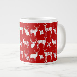 Rustic Silhouette Hjort on Red Specialty Mugg Jumbo Mugg