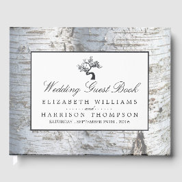 Rustic Silver Birch Träd Gästböcker
