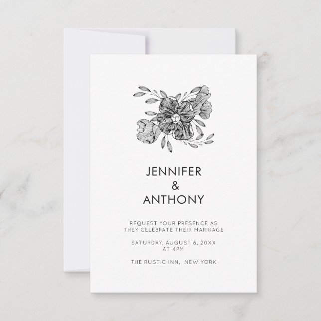 Rustic Simpity Wedding-inbjudan Inbjudningar (Framsida)