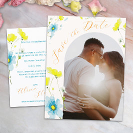 Rustic Simple 1 Photo Arch Spara datumet Vykort