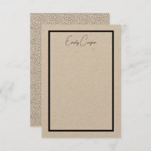 Rustic Simple Black Polka Dot Gräns Monogram