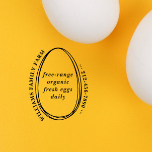 Rustic Simple Egg Carton Farmhouse Anpassningsbar  Stämpel