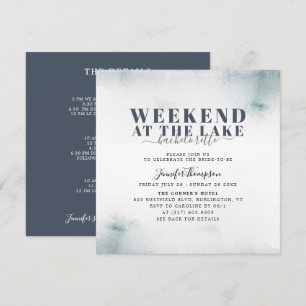 Rustic Sjö Cabin Bachelorette Helg Itinerary Inbjudningar