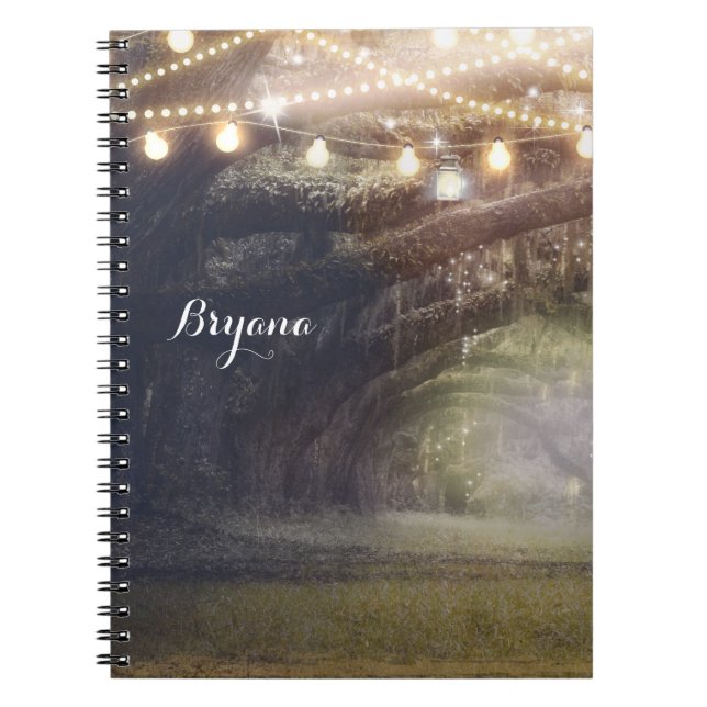 Rustic Skogen Enchanted Forest & Ljus Anteckningsbok (Framsidan)