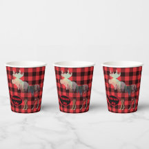 Rustic Skogen Moose Red Play Add Namn Papprare Kop