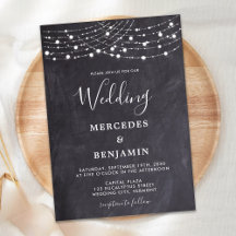 Rustic Slate String Ljus Simple County Wedding